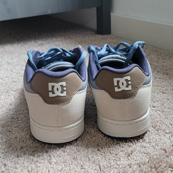 DC Men's Sneakers - Blue and Cream - Picture 4 of 5